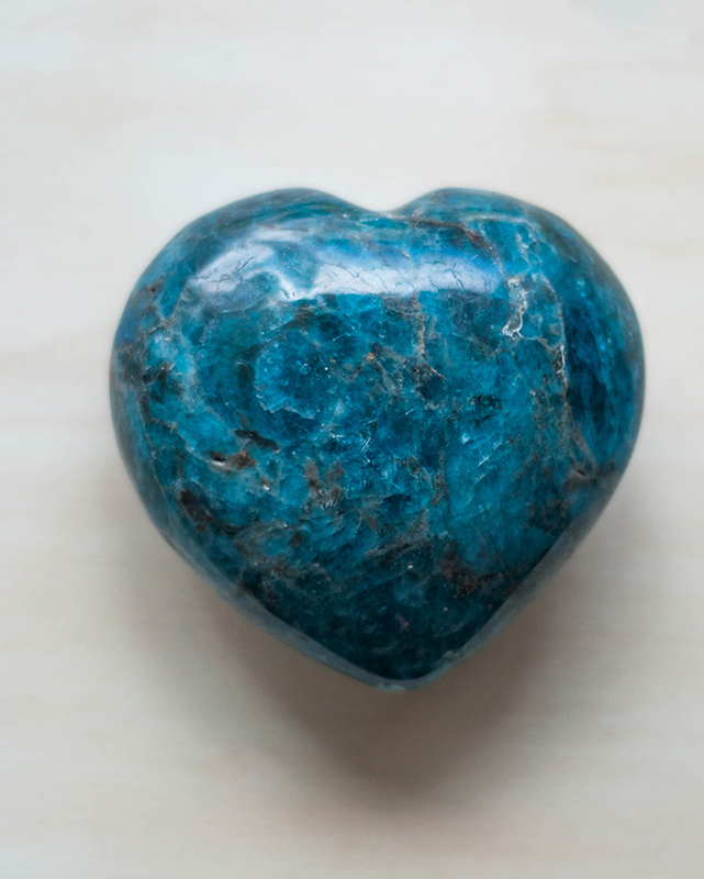 Blue Apatite Heart